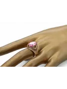 Originálny produkt Vintage 14k s ružovým zlatým ametystovým krúžkom vintage unikátny VRC003R